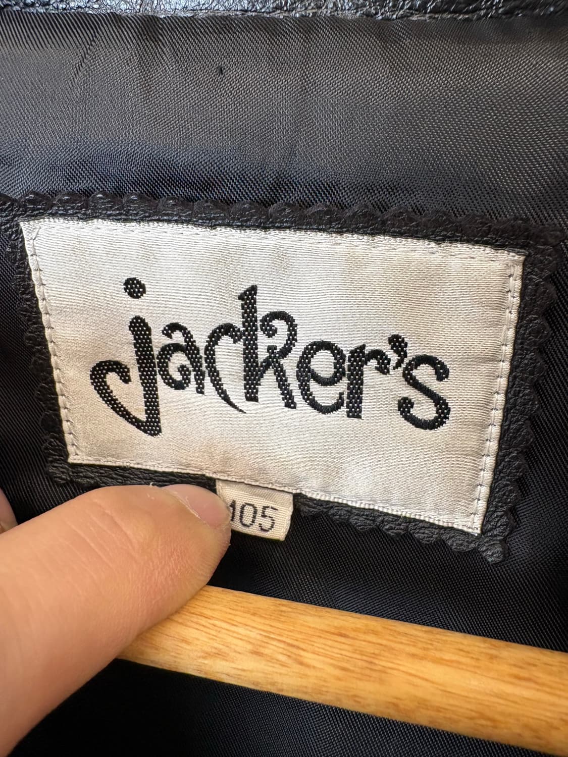 Jacker's 빈티지 블랙 싱글 레더 자켓 상품이미지5