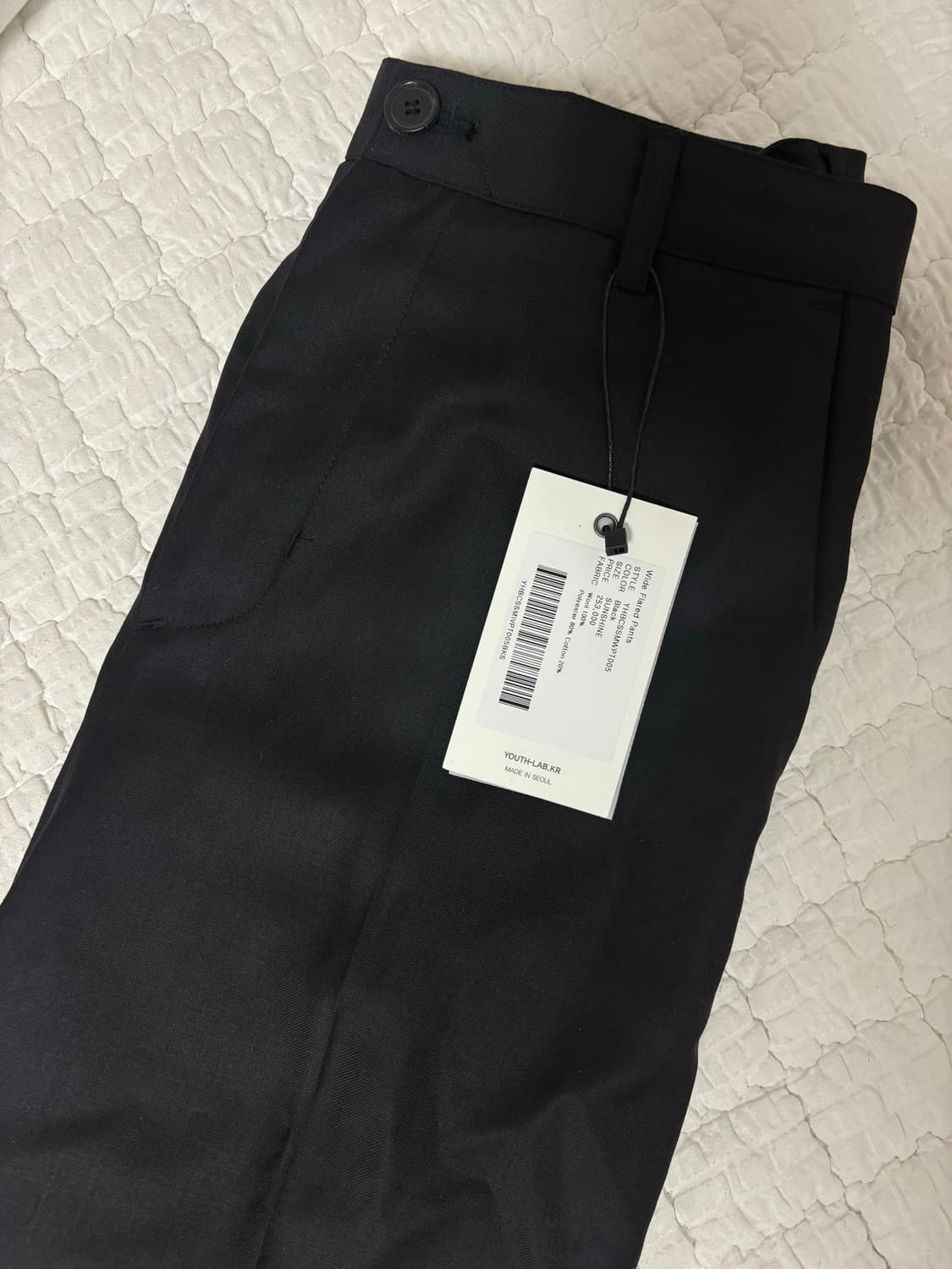 유스 23SS 와이드 플레어 팬츠 블랙 s사이즈 상품이미지1