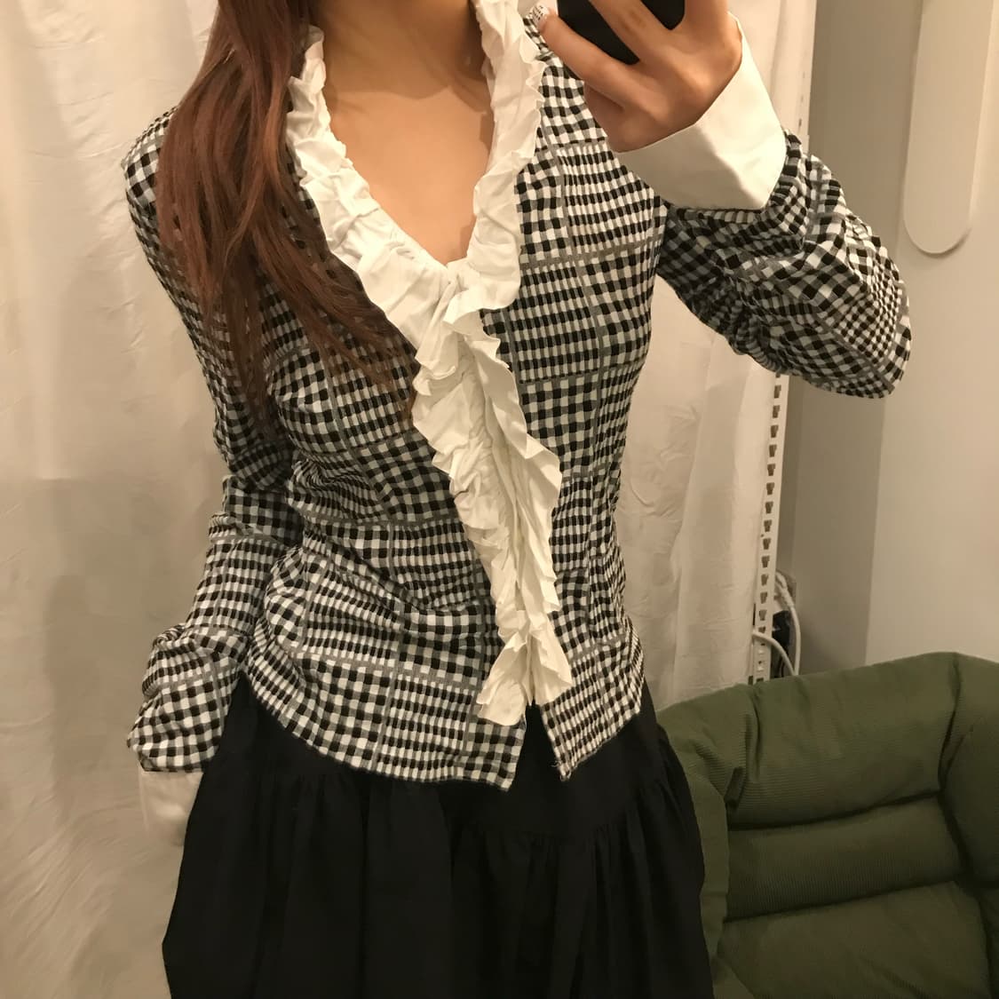 Naracamicie 나라카미체 로걀 러플 프릴 블라우스 상품이미지1