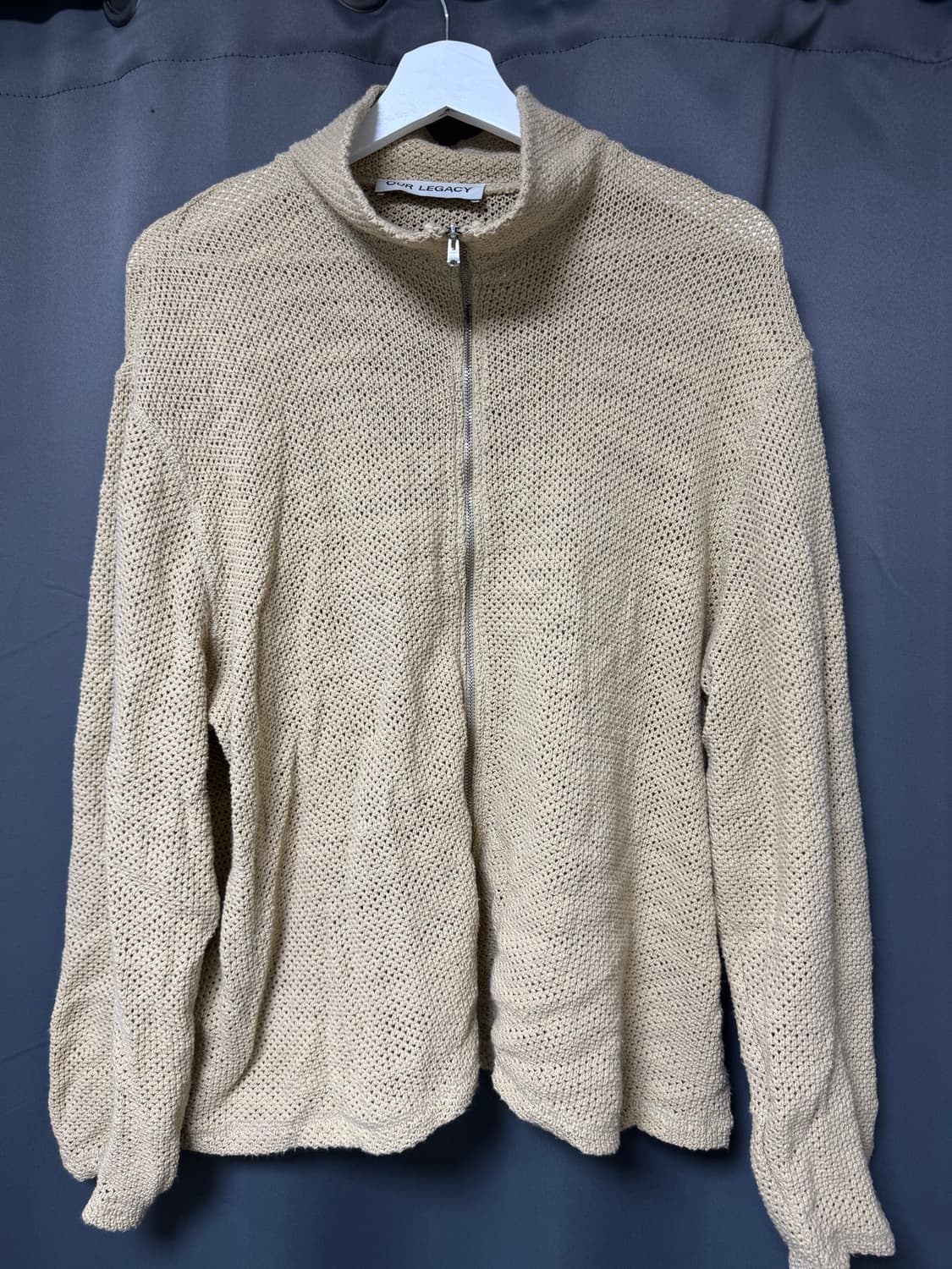 [48] 아워레가시 22ss 슈렁큰 풀 집 폴로 로프 위브 베이지 상품이미지1