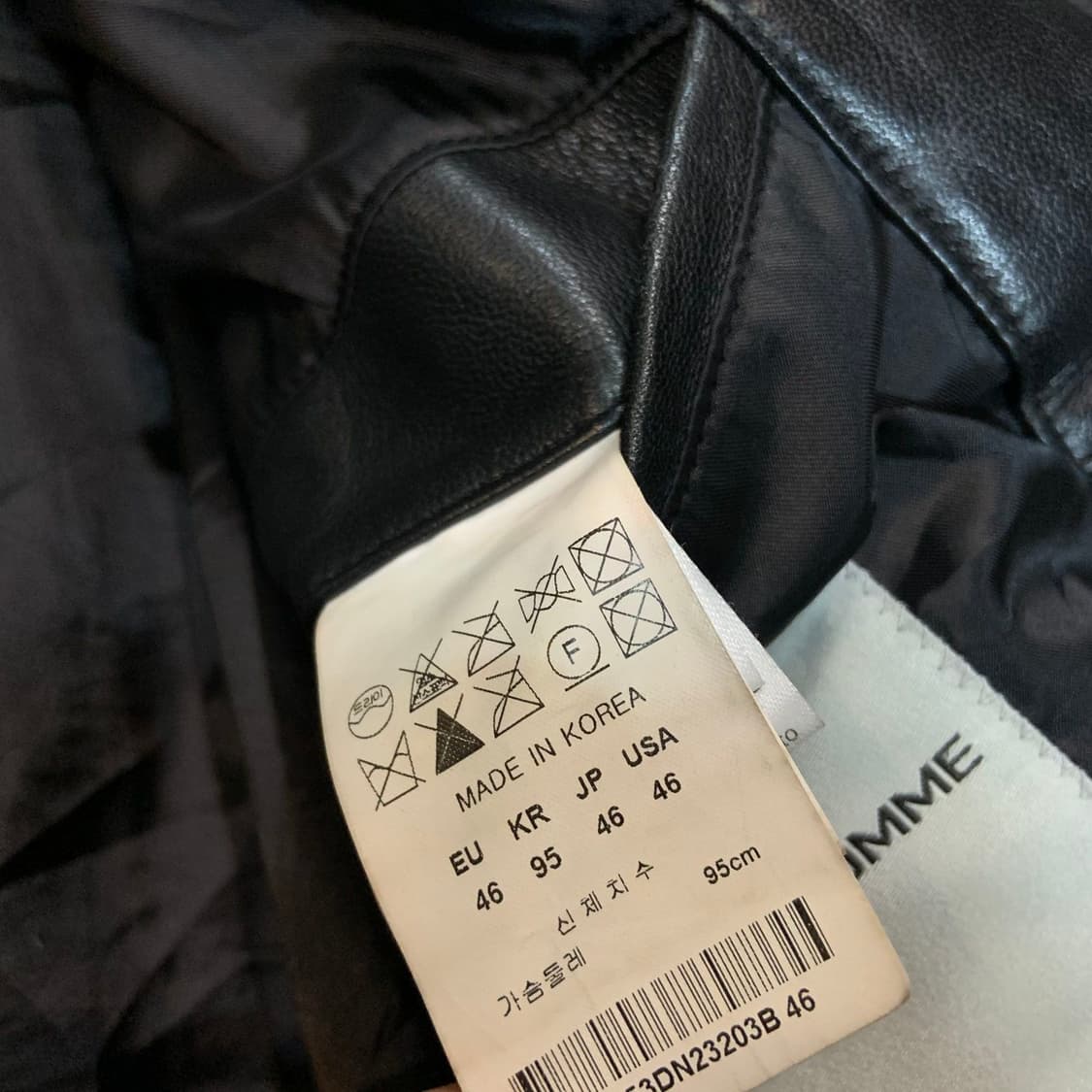 솔리드옴므 양가죽 구스다운 패딩 봄버 자켓 M 람포지퍼 상품이미지4