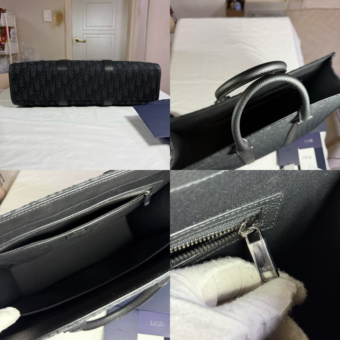 [풀구성] 디올 이스트 웨스트 오블리크 자카드 그레인드 카프스킨 토트백 상품이미지3