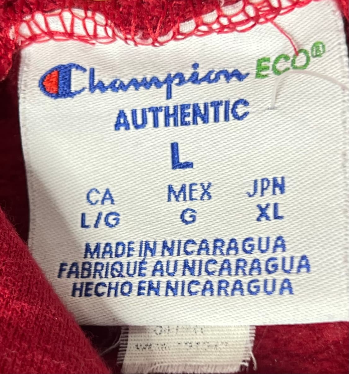 챔피온 스탠다드 버건디 후드티 상품이미지5