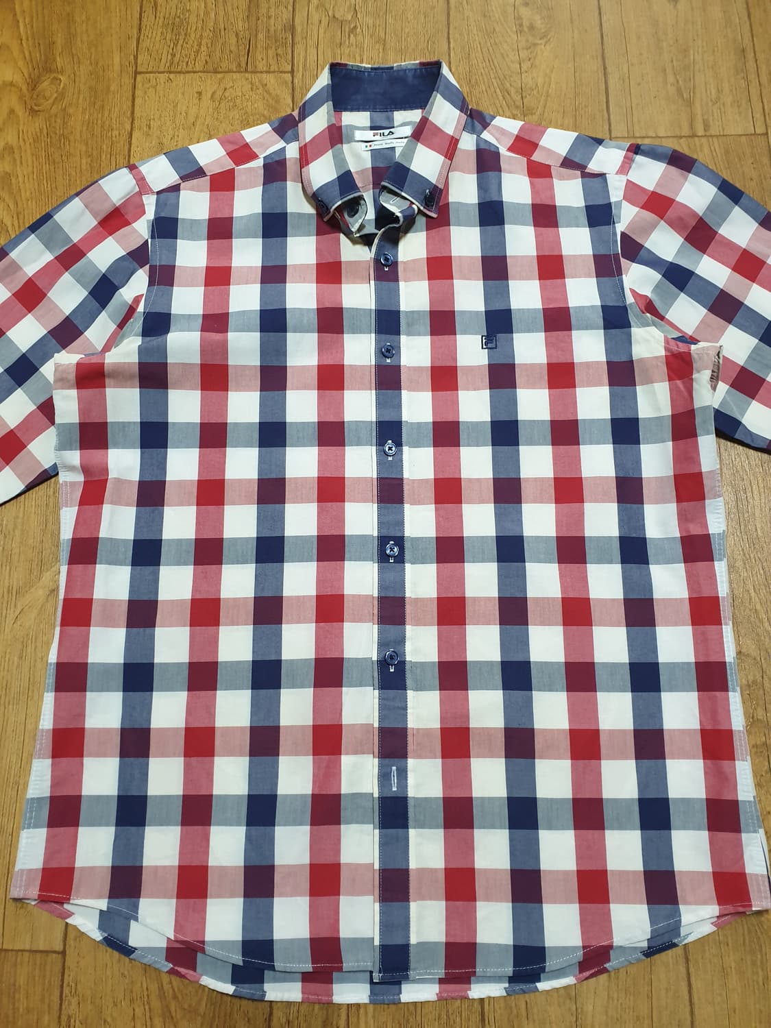 1123 휠라 긴팔 남방셔츠 100 사이즈입니다 상품이미지1