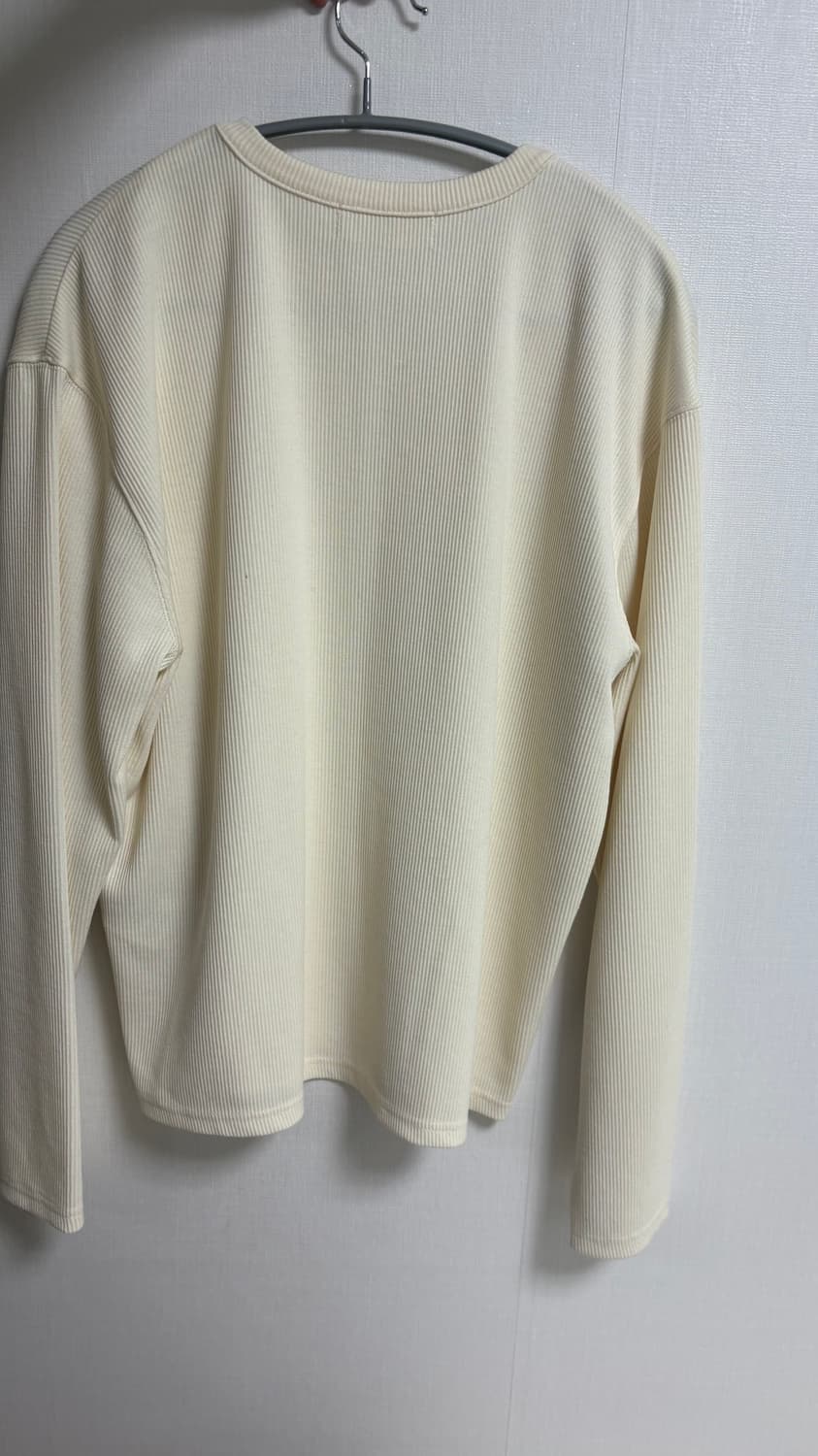 미나브 골지 크롭 롱 슬리브 [아이보리] 상품이미지2