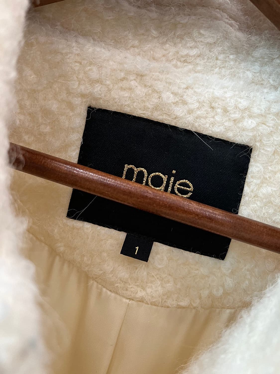 여)  마쥬 부클레 아이보리 코트 상품이미지4