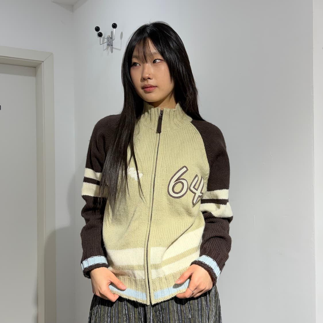 Blue Cross 해골 스컬 니트 자켓 상품이미지3