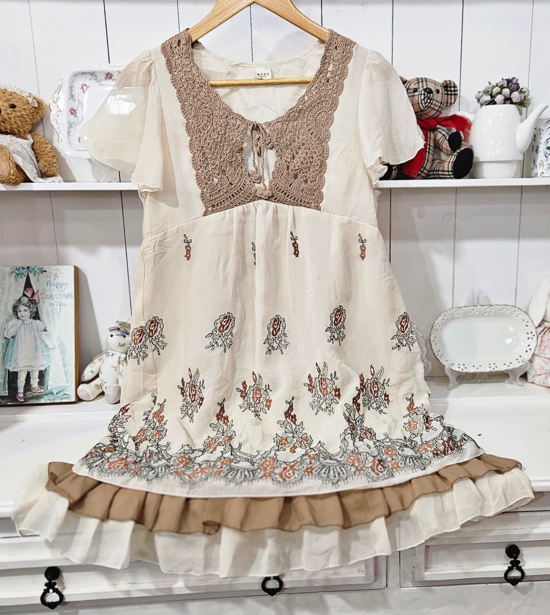 엑시즈팜(axes femme) 크로쉐 레이스 자수 원피스 상품이미지4