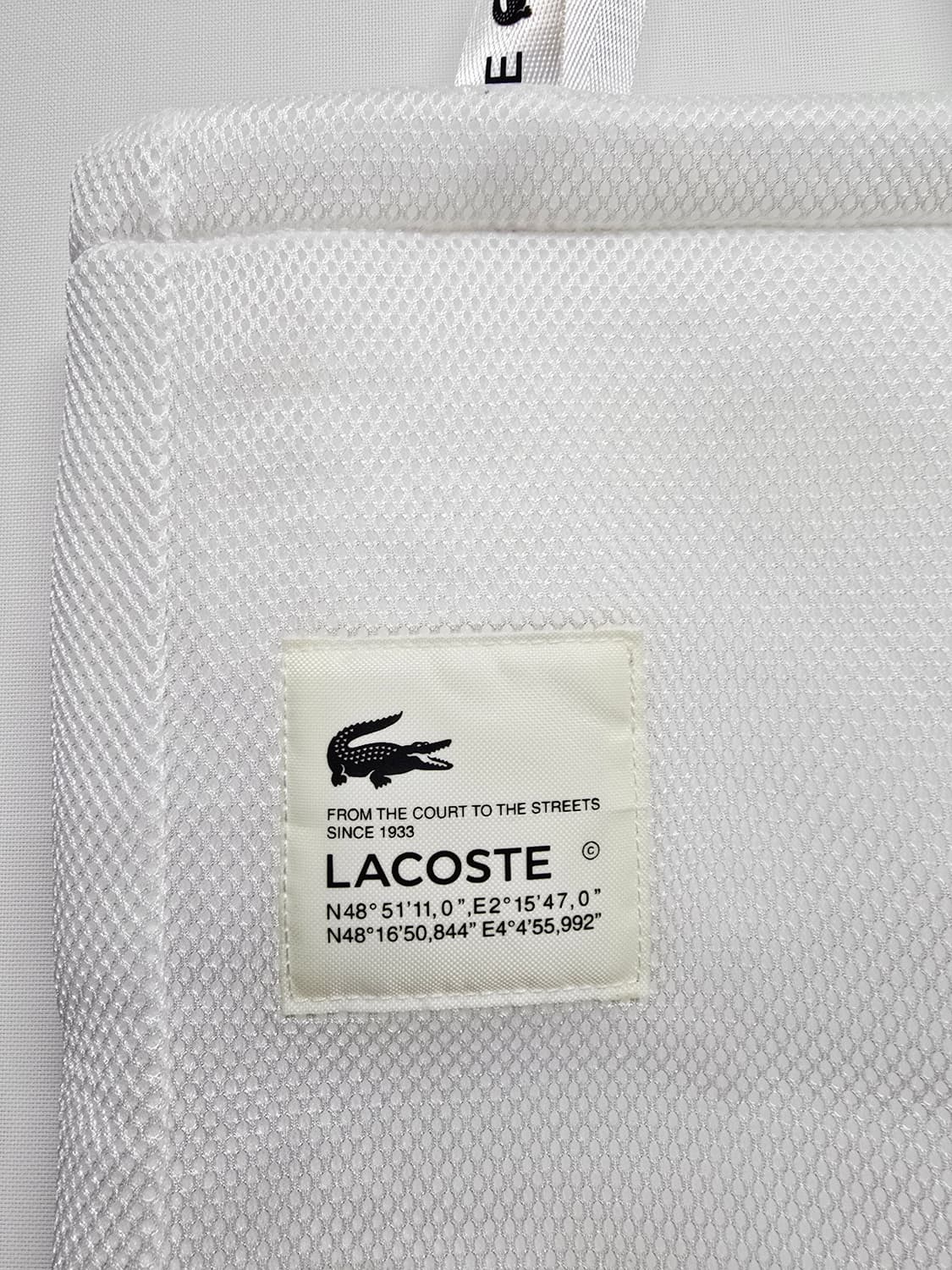 라코스테 흰색 매쉬백 쇼퍼백 토트백 상품이미지2
