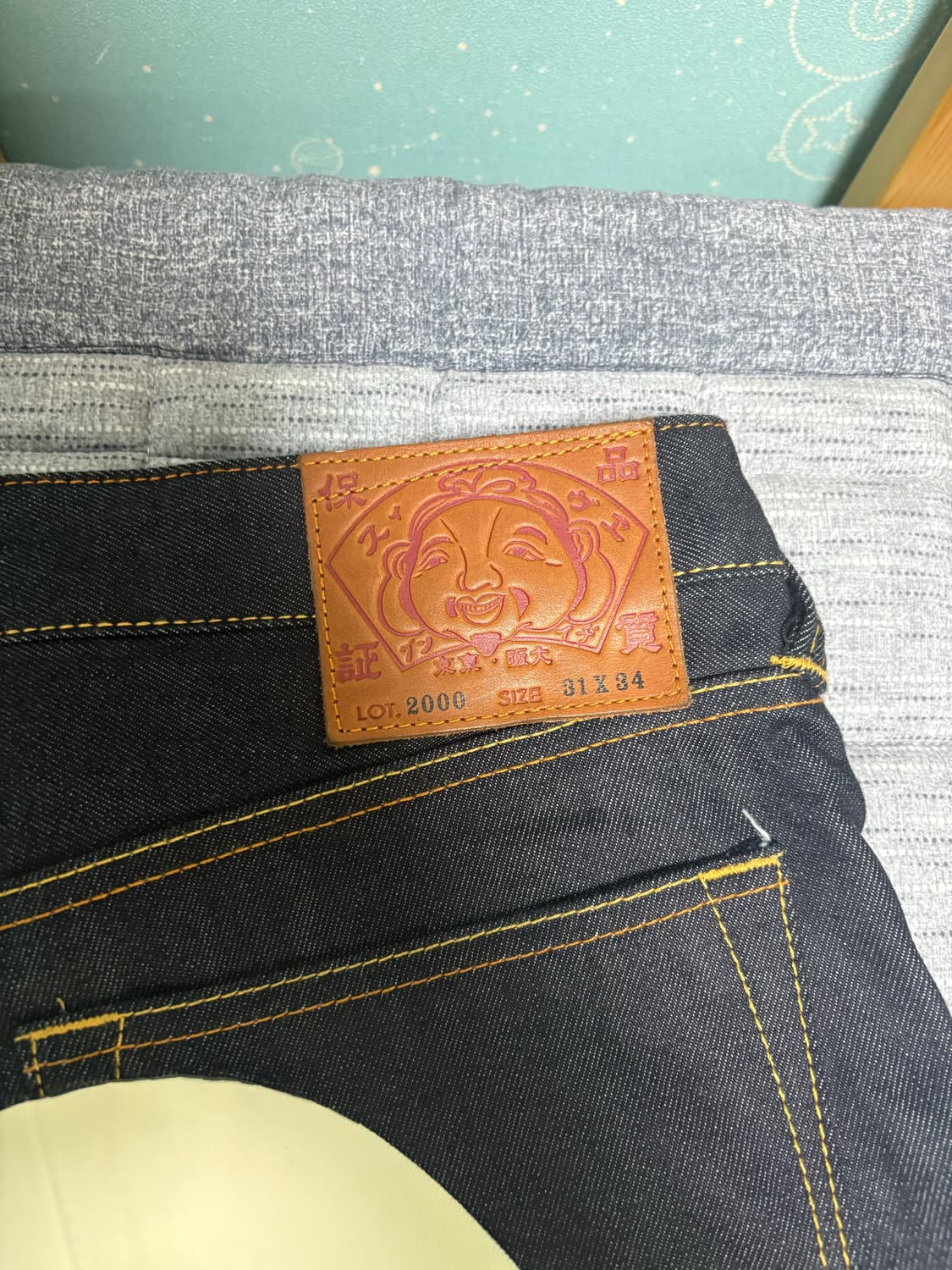 Evisu 다이콕 프린트 배기진 34 상품이미지3