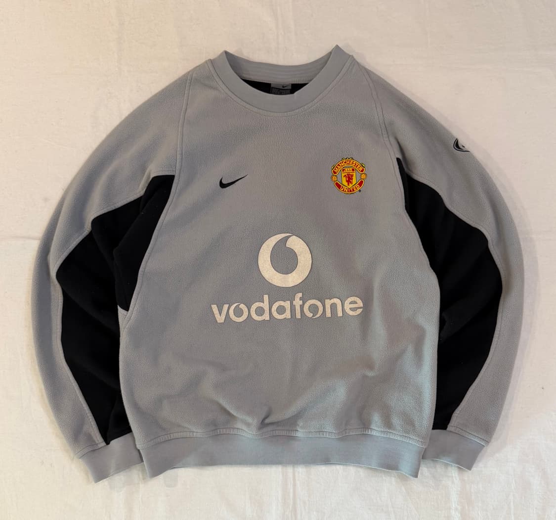 나이키 맨유 보다폰 희귀 플리스 스웻 탑 그레이 상품이미지1
