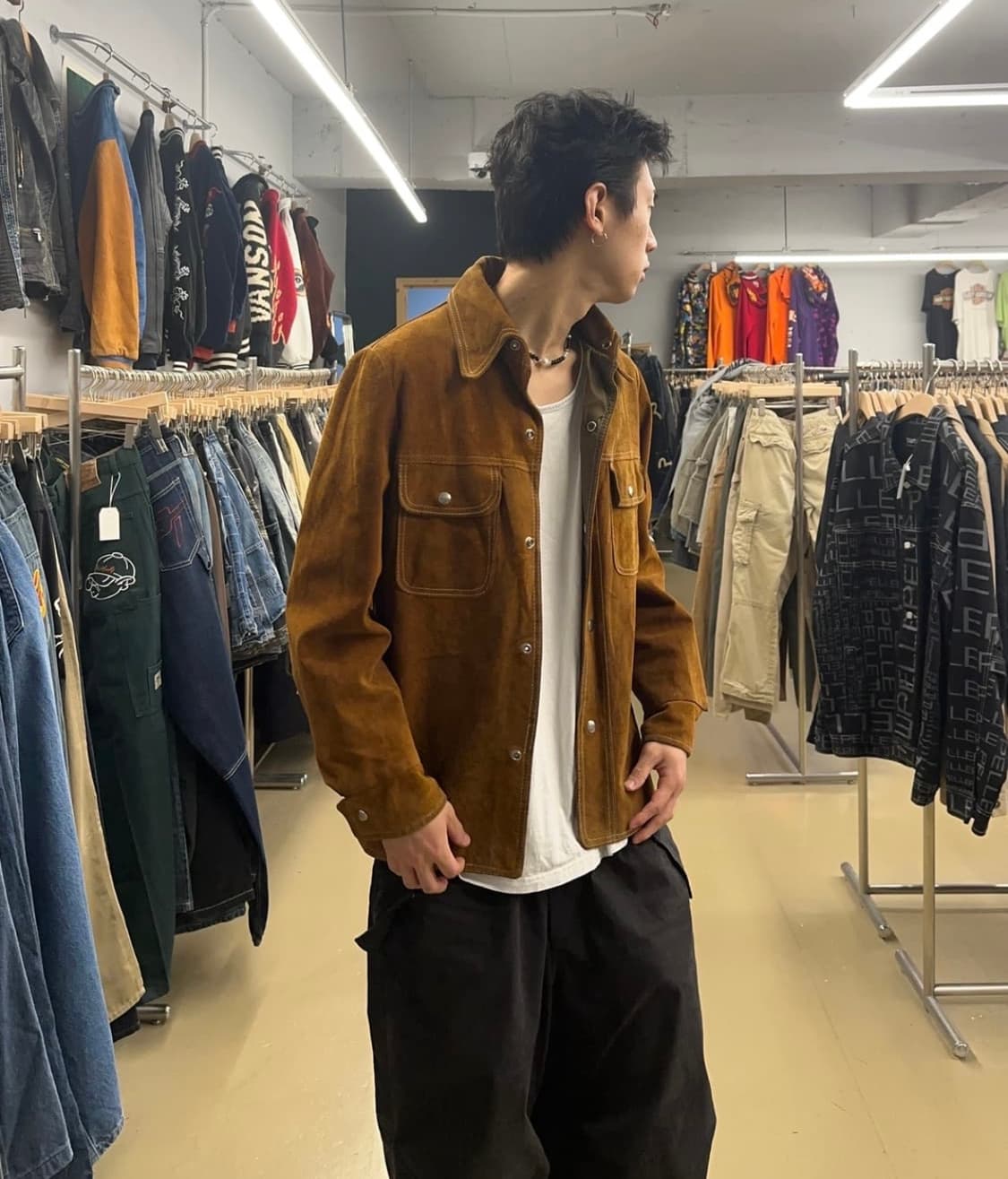 더 레더 샵 브라운 스웨이드 레더 자켓 40 상품이미지5