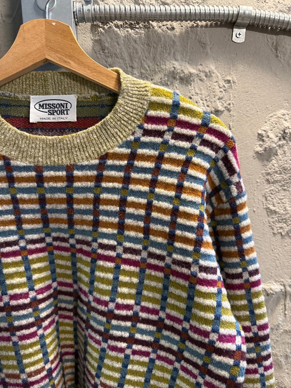 L 미쏘니스포츠 MISSONI SPORT 체크 패턴 니트 스웨터 멀티컬러 상품이미지3