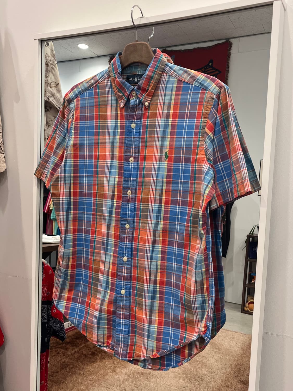 Polo RL 폴로 랄프로렌 CLASSIC FIT 체크 반팔 셔츠 상품이미지1