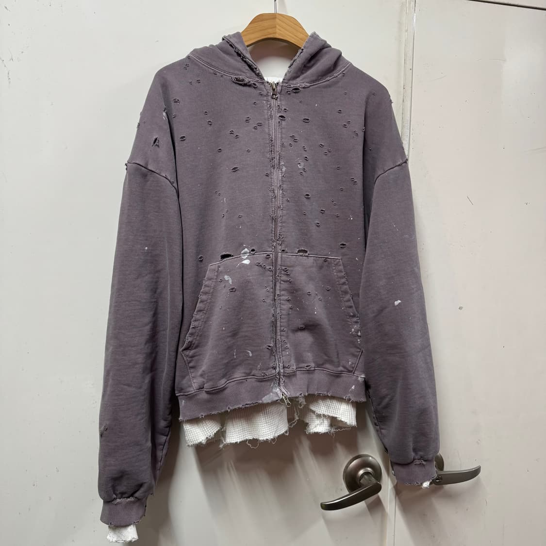 빈티지 피그 크롭후드집업 상품이미지2