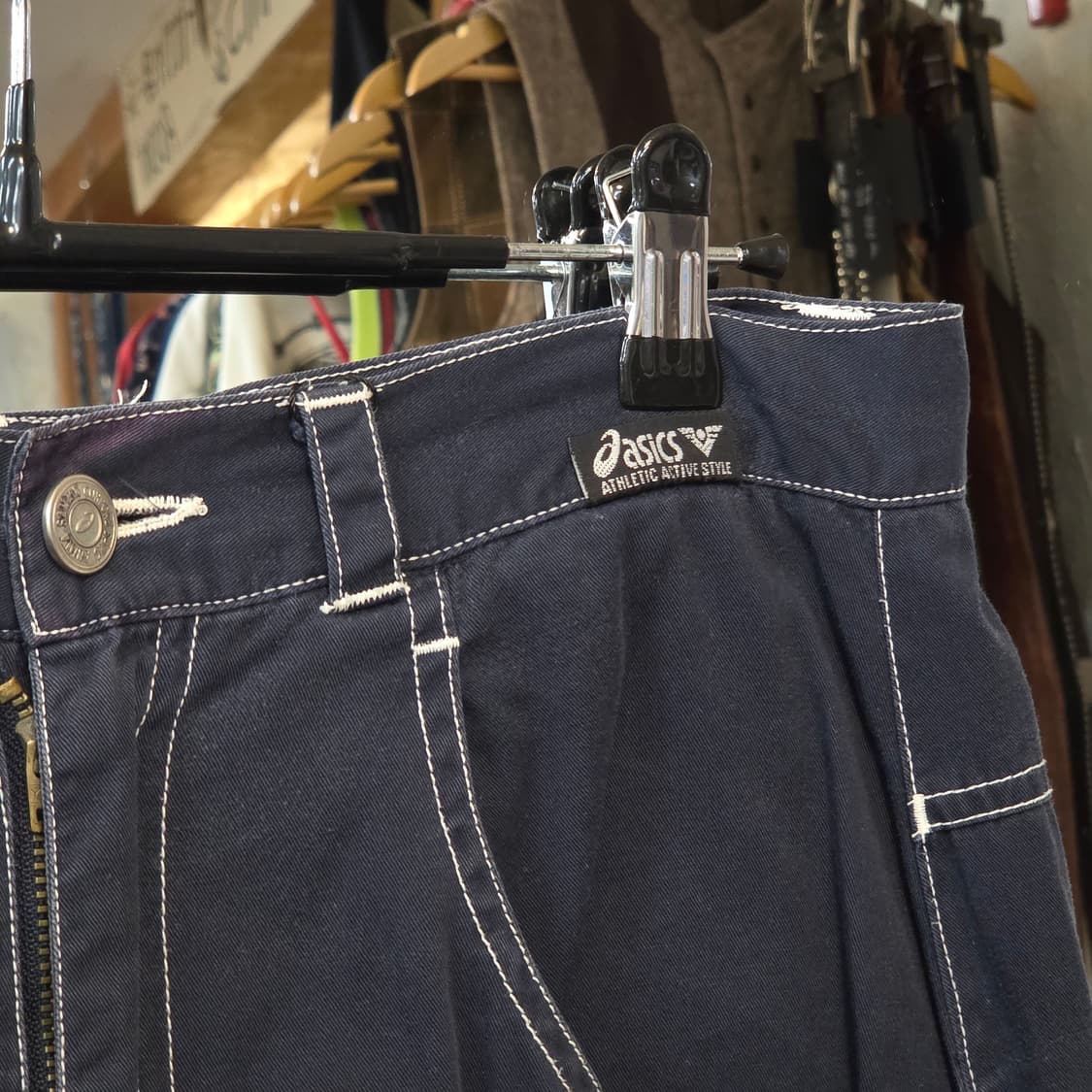 JPN 아식스 네이비 버뮤다 팬츠 상품이미지2