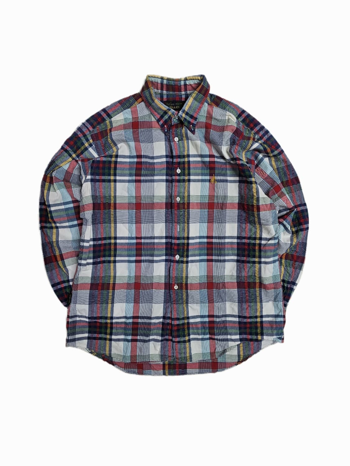 [105] 00s 빈폴 진스  멀티 컬러 체크 버튼다운 셔츠 상품이미지1