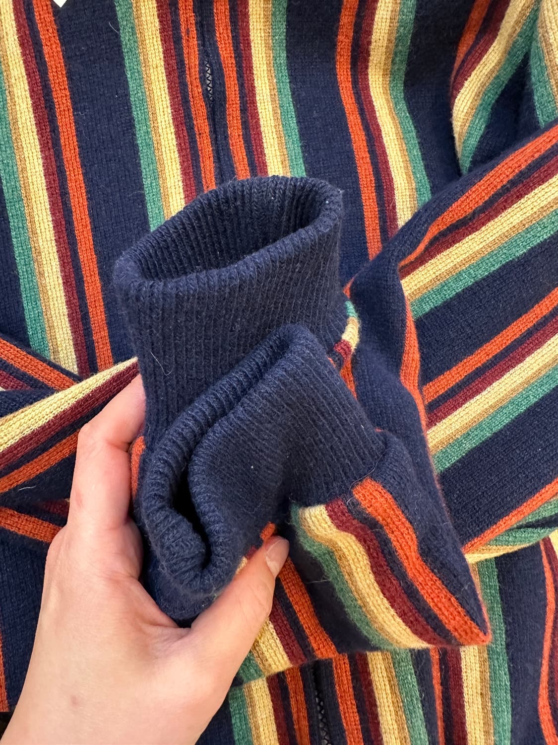 L) 맥그리거 빈티지 세로 스트라이프 니트 집업 상품이미지6