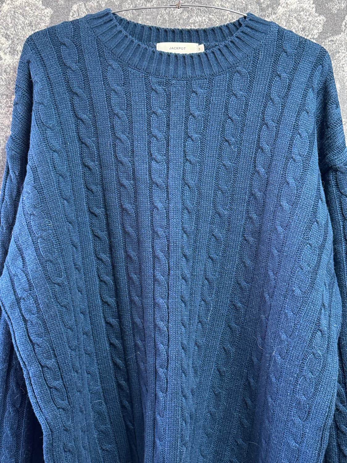 vintage  빈티지 꽈배기 네이비 니트 상품이미지3