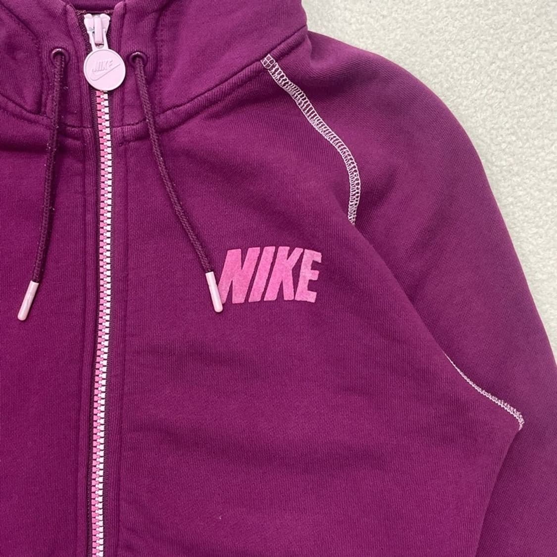 NIKE 우먼 스티치 퍼플 후드집업 85 상품이미지3