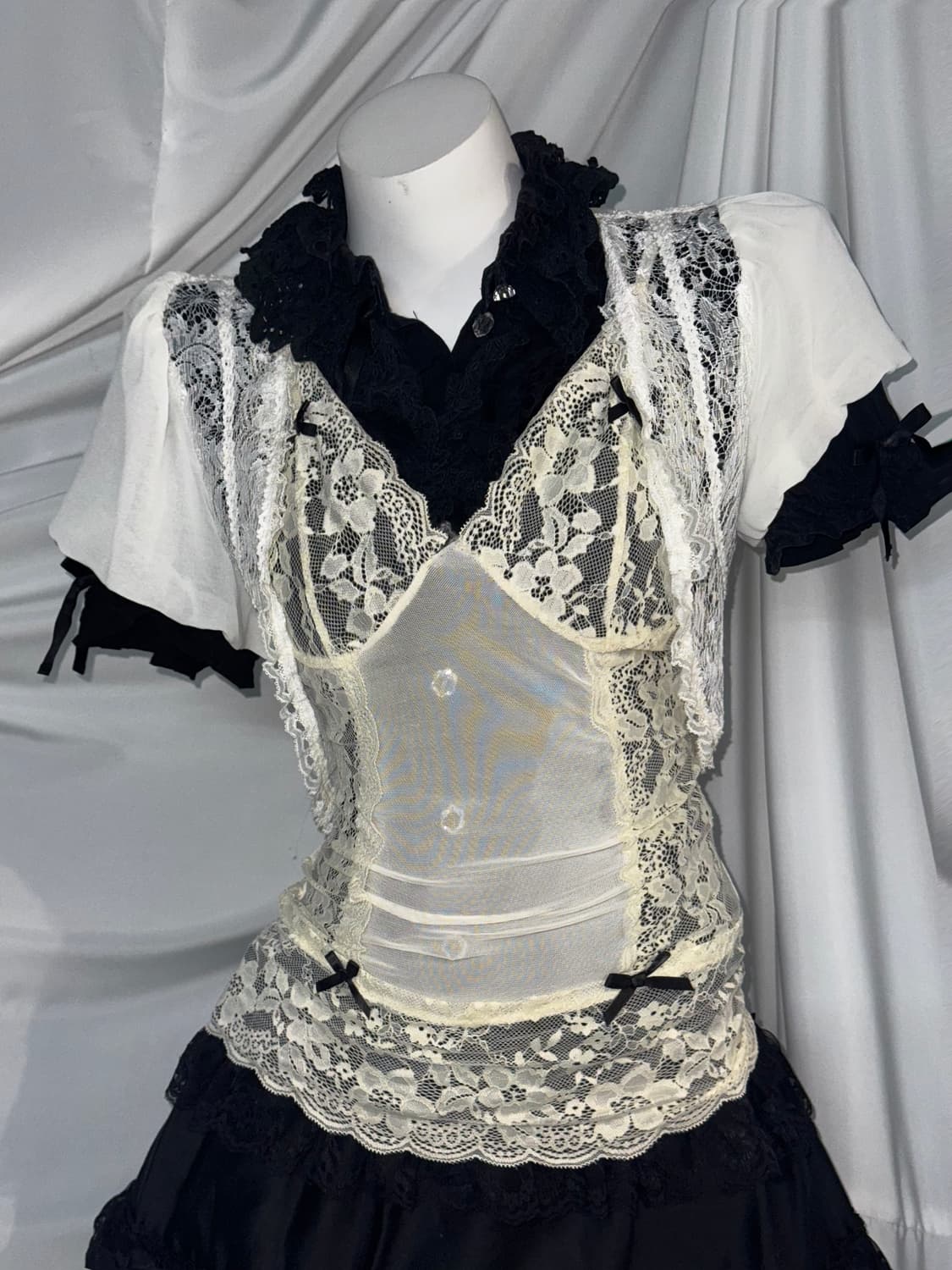 무채색 페어리 레이스 세라깔 코디세트  상품이미지7