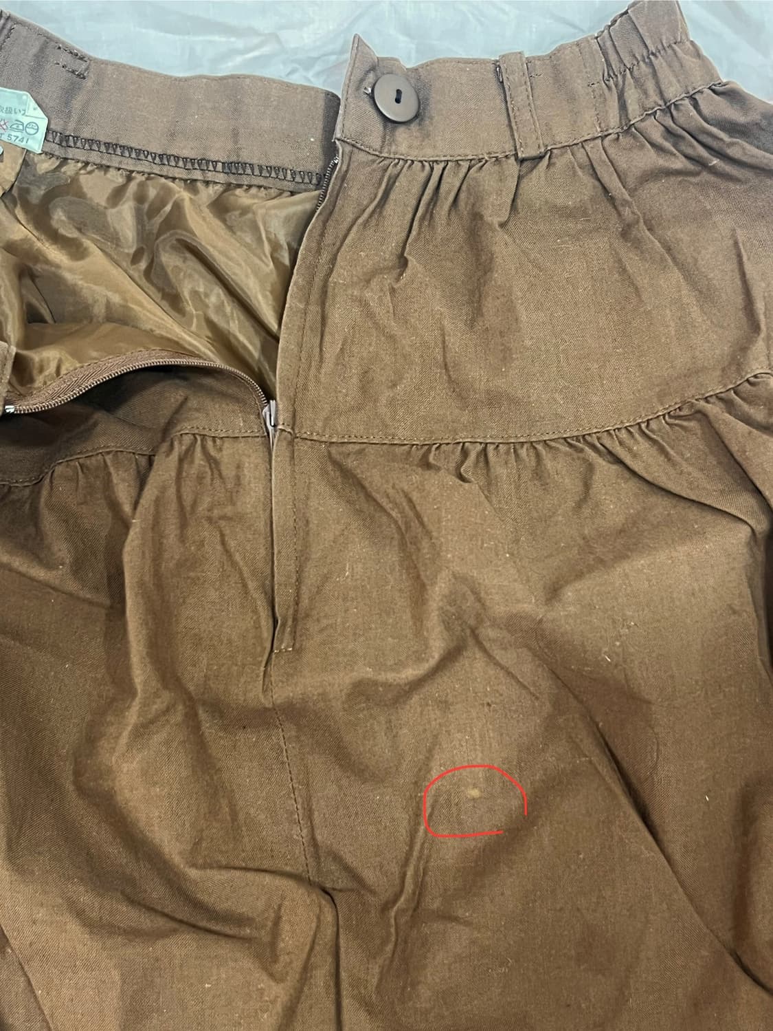 모리걸 하구미 브라운 미디스커트 상품이미지6