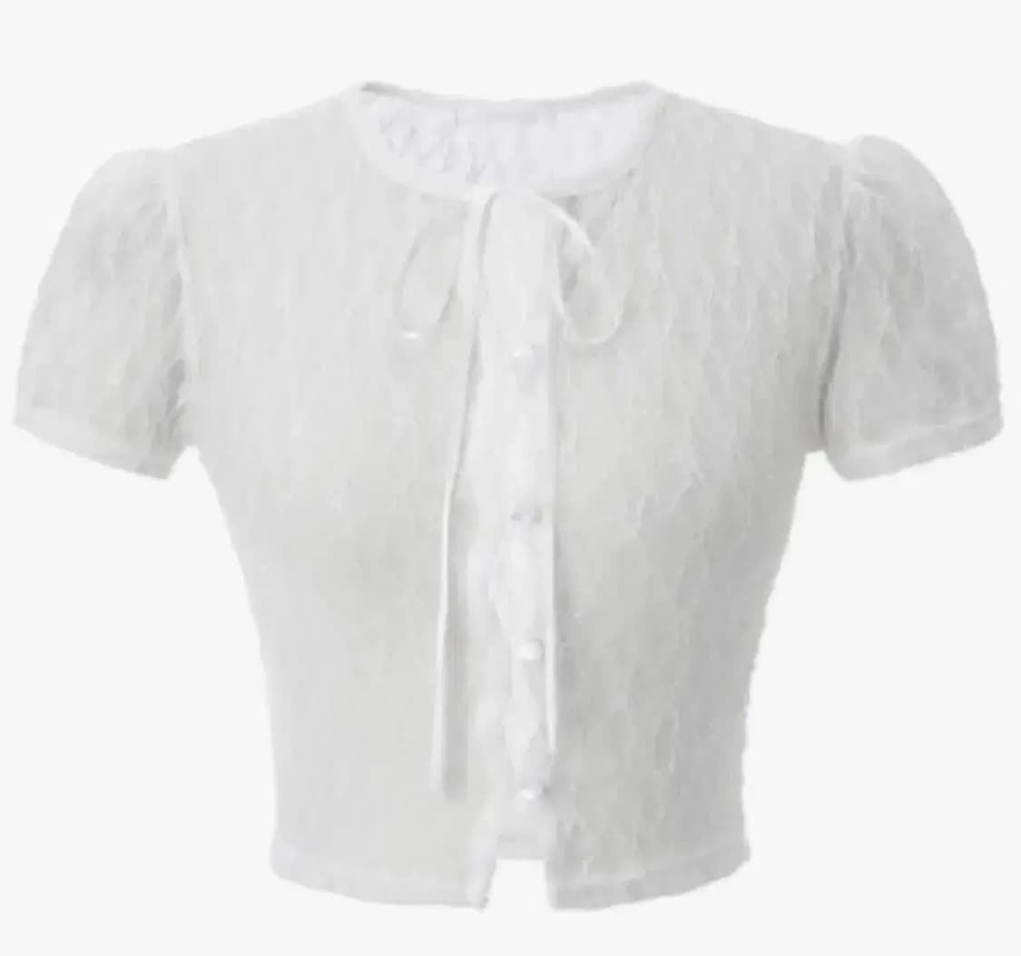 쓰리타임즈 다이애나 로맨틱 화이트 가디건 구버전 상품이미지1