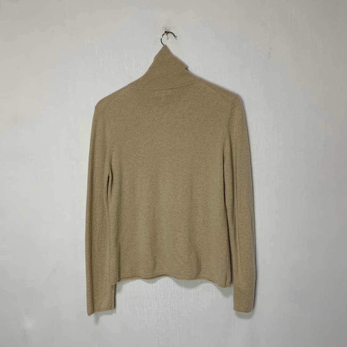 베이지색 터틀넥 니트 빈티지 캐시미어 100 L 상품이미지3