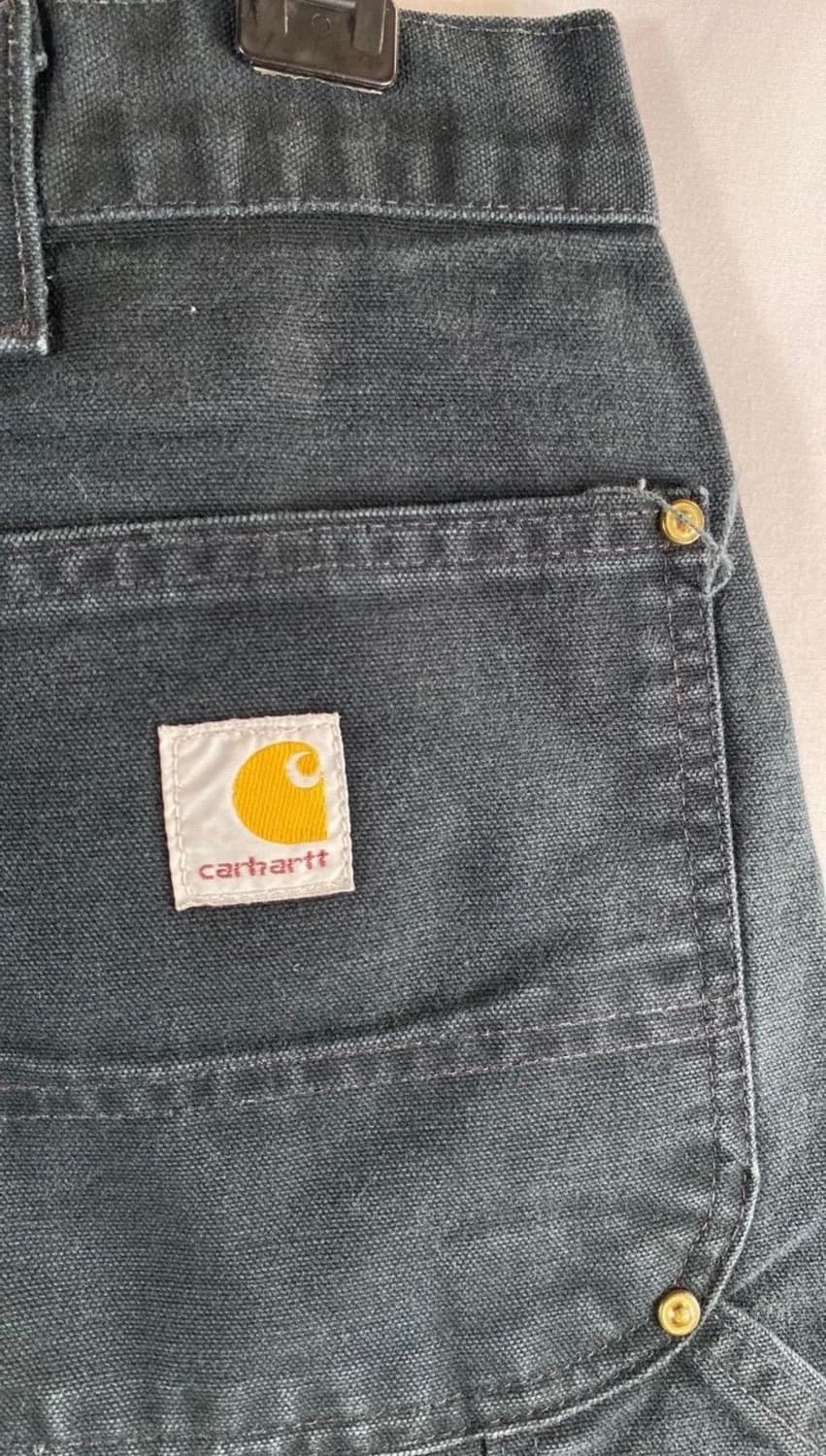 90s 칼하트 더블니 블랙 팬츠 36x32 해 189000 상품이미지3