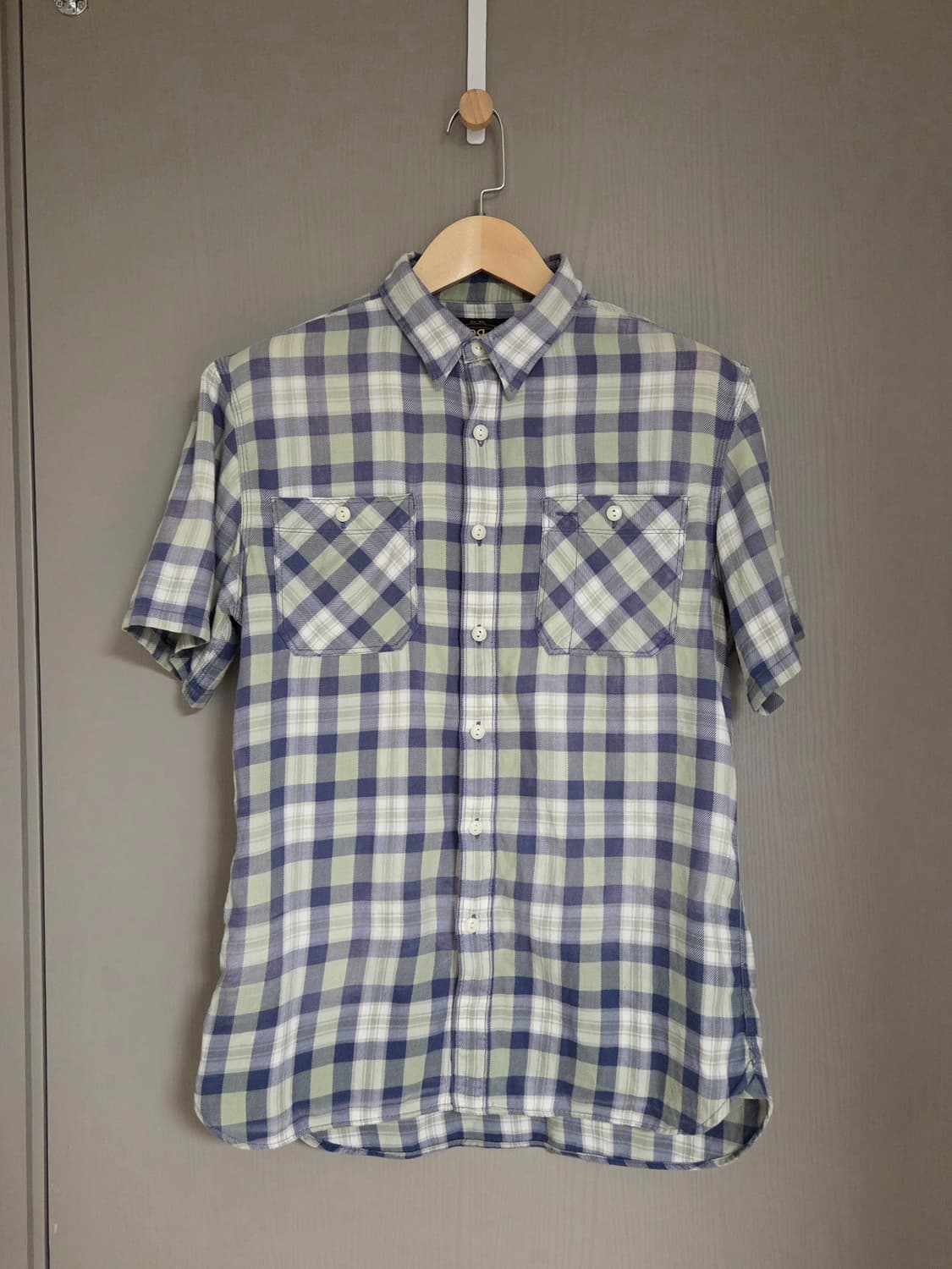 RRL 더블알엘 체크 반팔 셔츠 M 상품이미지1