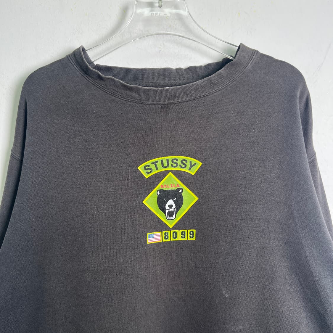 90's 올드 스투시 베어 로고 맨투맨 XL 상품이미지4