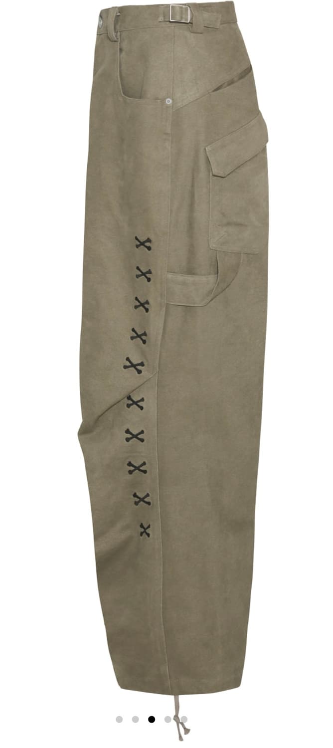 카미엔 x 아오이로 247 워크 팬츠 올리브 그린 상품이미지4