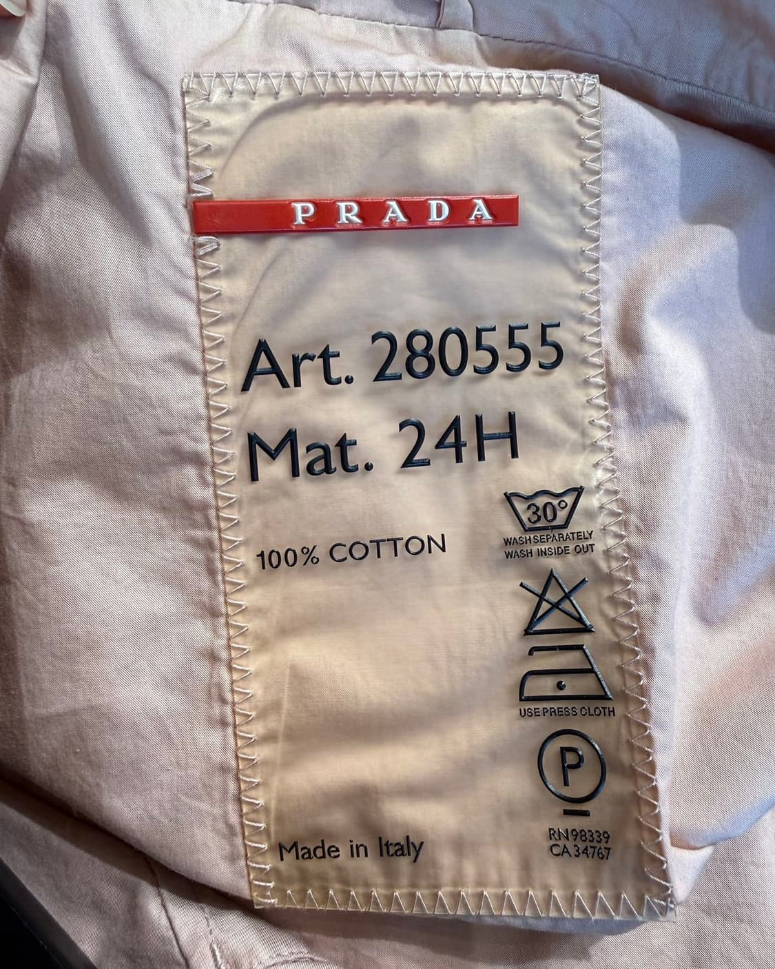 프라다 핑크 코튼 투웨이 자켓  상품이미지8