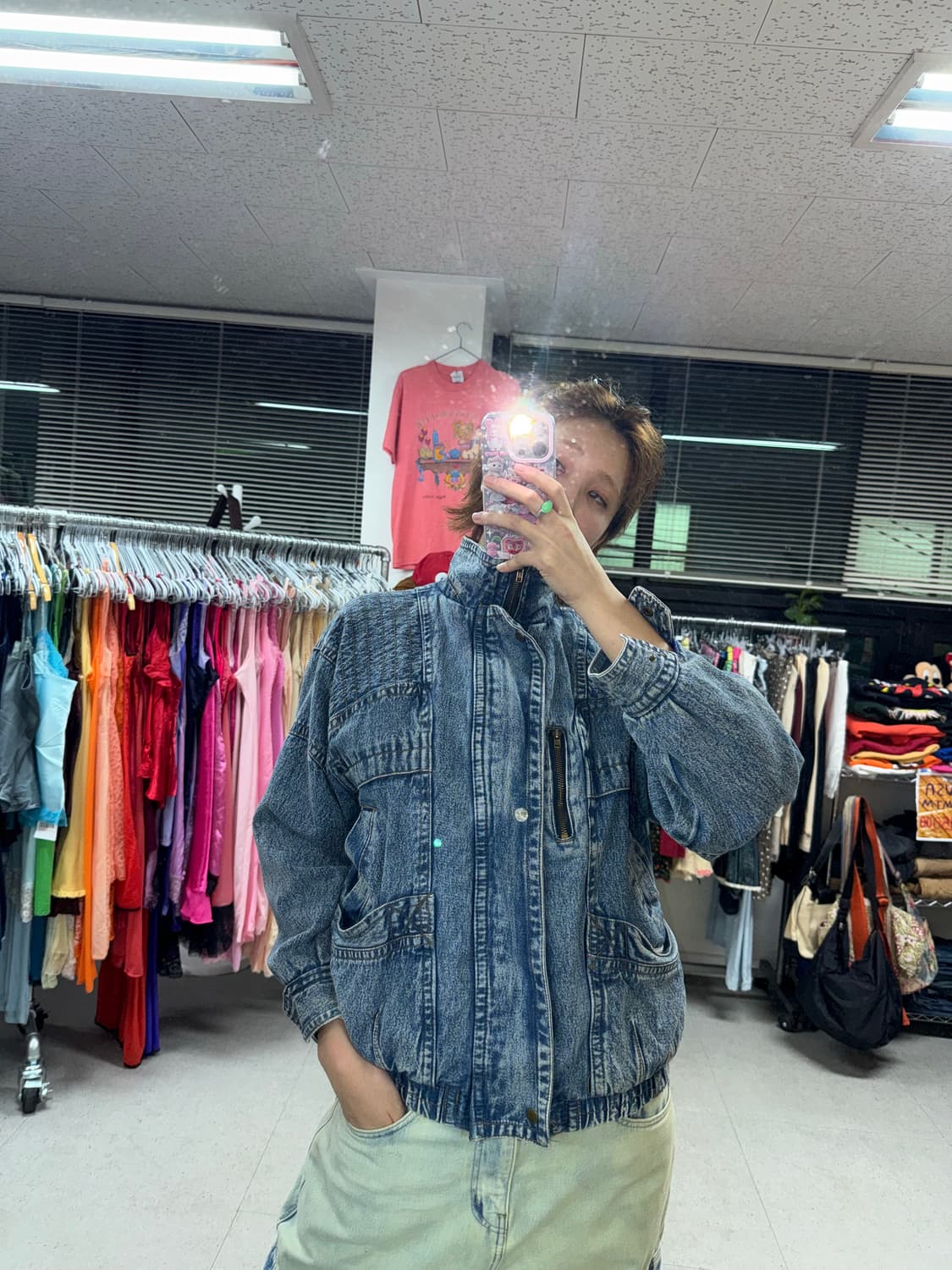 Usa denim bomber jacket 상품이미지2