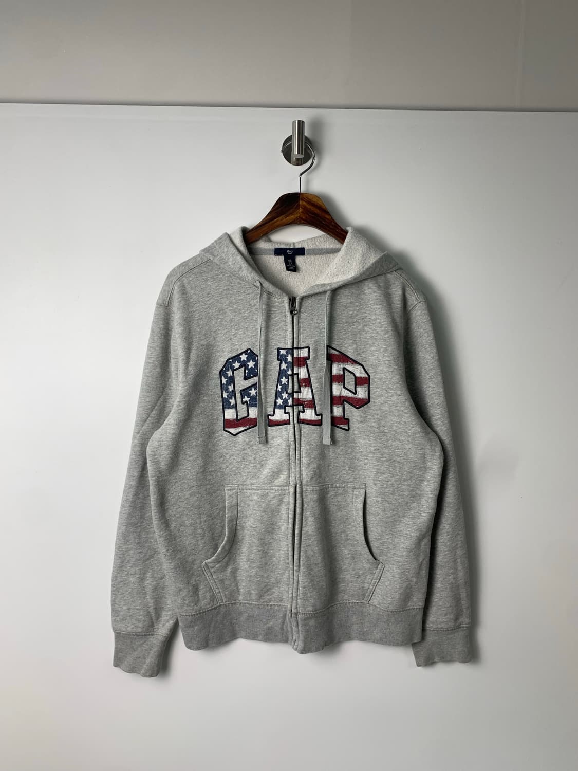 Gap 갭 성조기 그레이 후드집업 상품이미지2