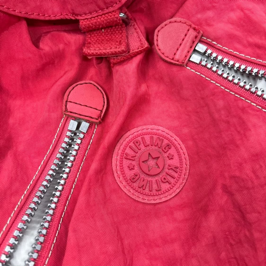 키플링 레드 핑크 복조리 백팩 가방  상품이미지4