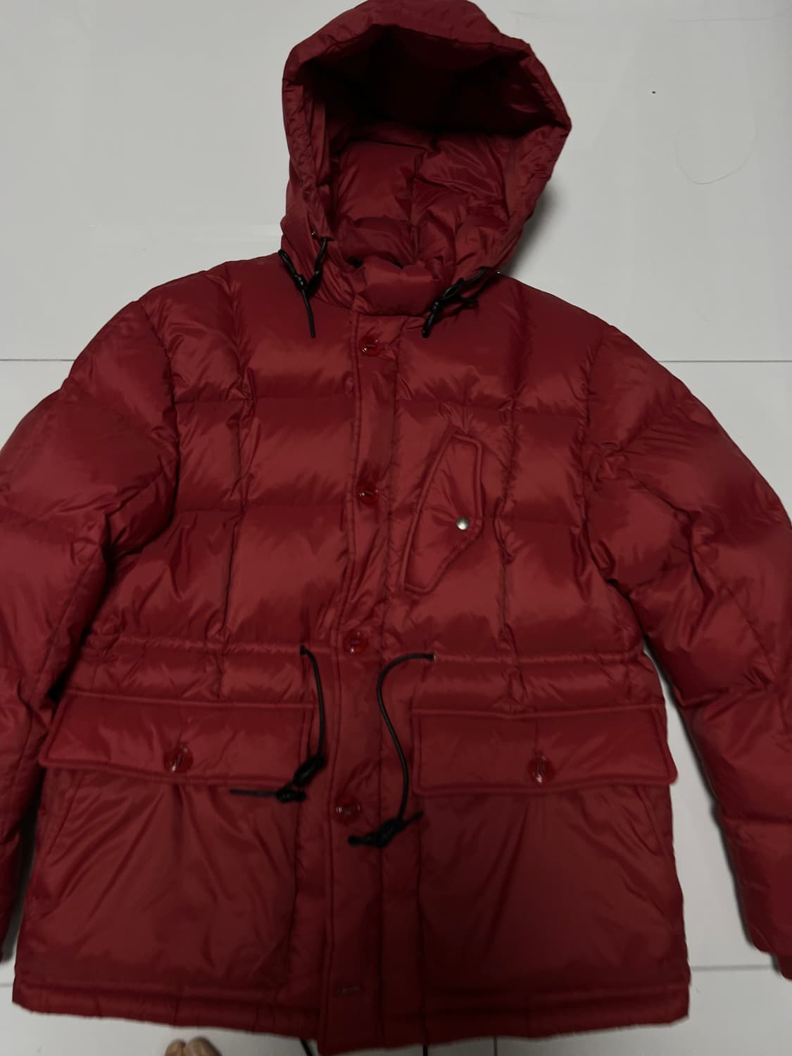 택포15) 유니폼브릿지 24fw 카라코람 구스다운 패딩 체리레드 M 상품이미지4