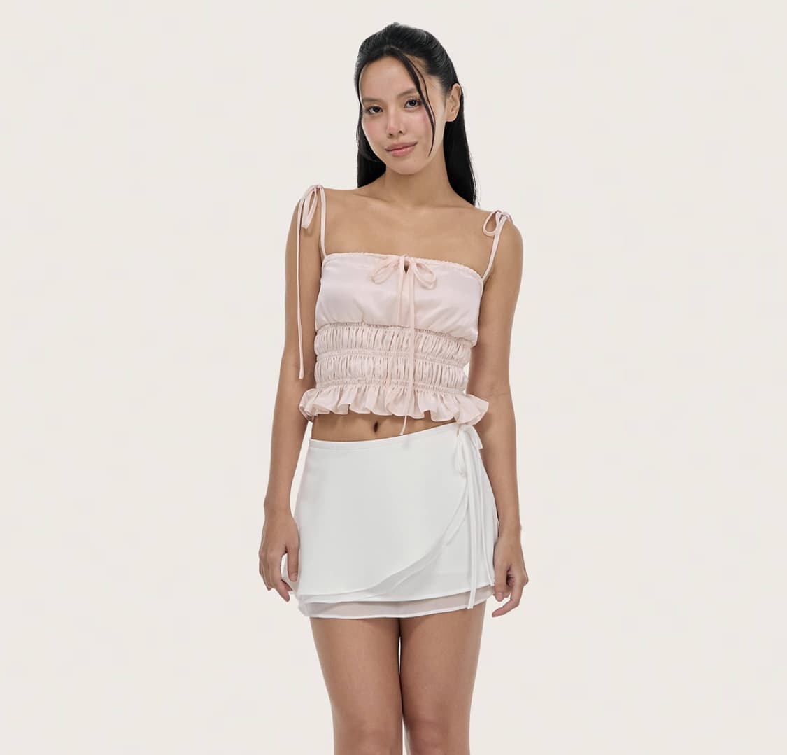 클리시어 kleesier Pink peony satin top 상품이미지1