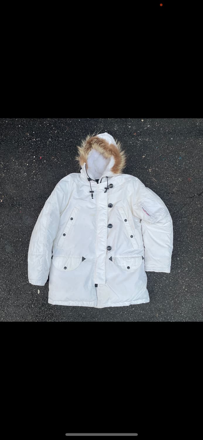 00s 폴로 울프죠 N-3B 덕다운 패딩 롱야상 올드스쿨 점퍼 M 상품이미지6