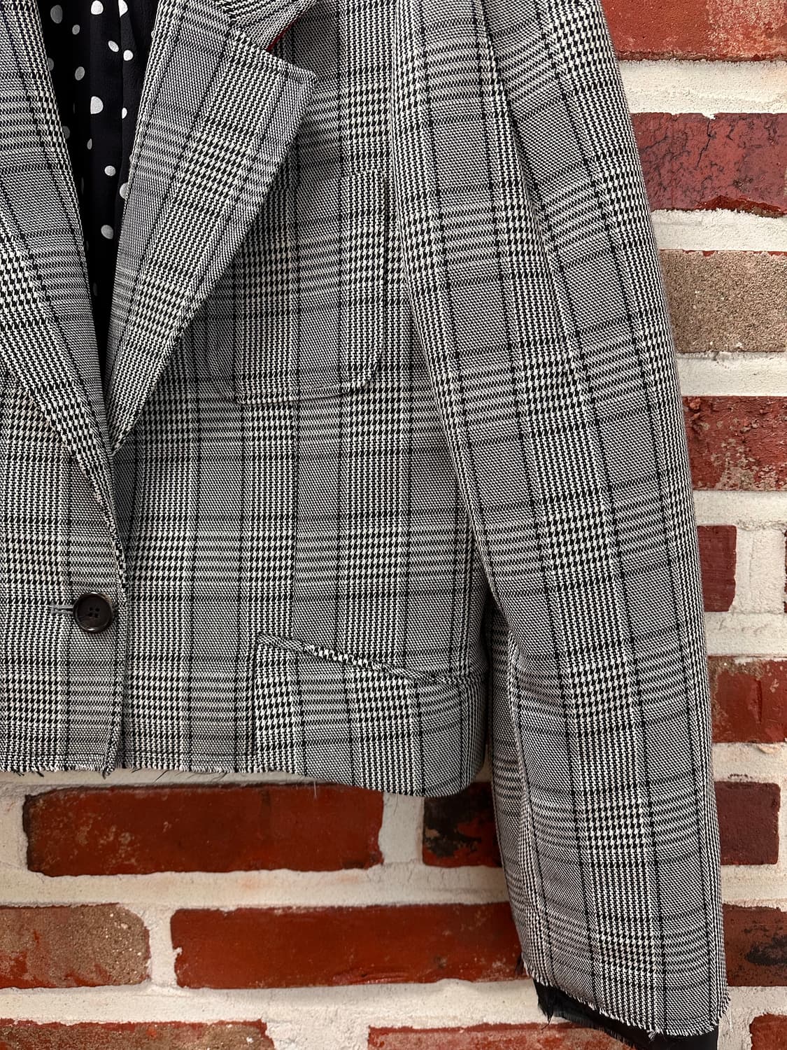 (55)넘버프로젝트 퍼프숄더 컷팅 디테일 크롭 자켓 상품이미지6