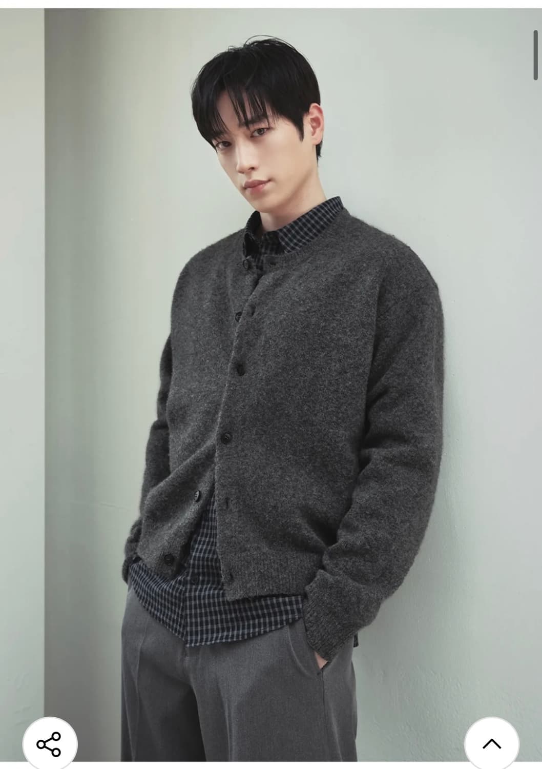 (XL) 드로우핏 [서강준PICK]어베인 울 크롭 니트 가디건 판매 상품이미지5