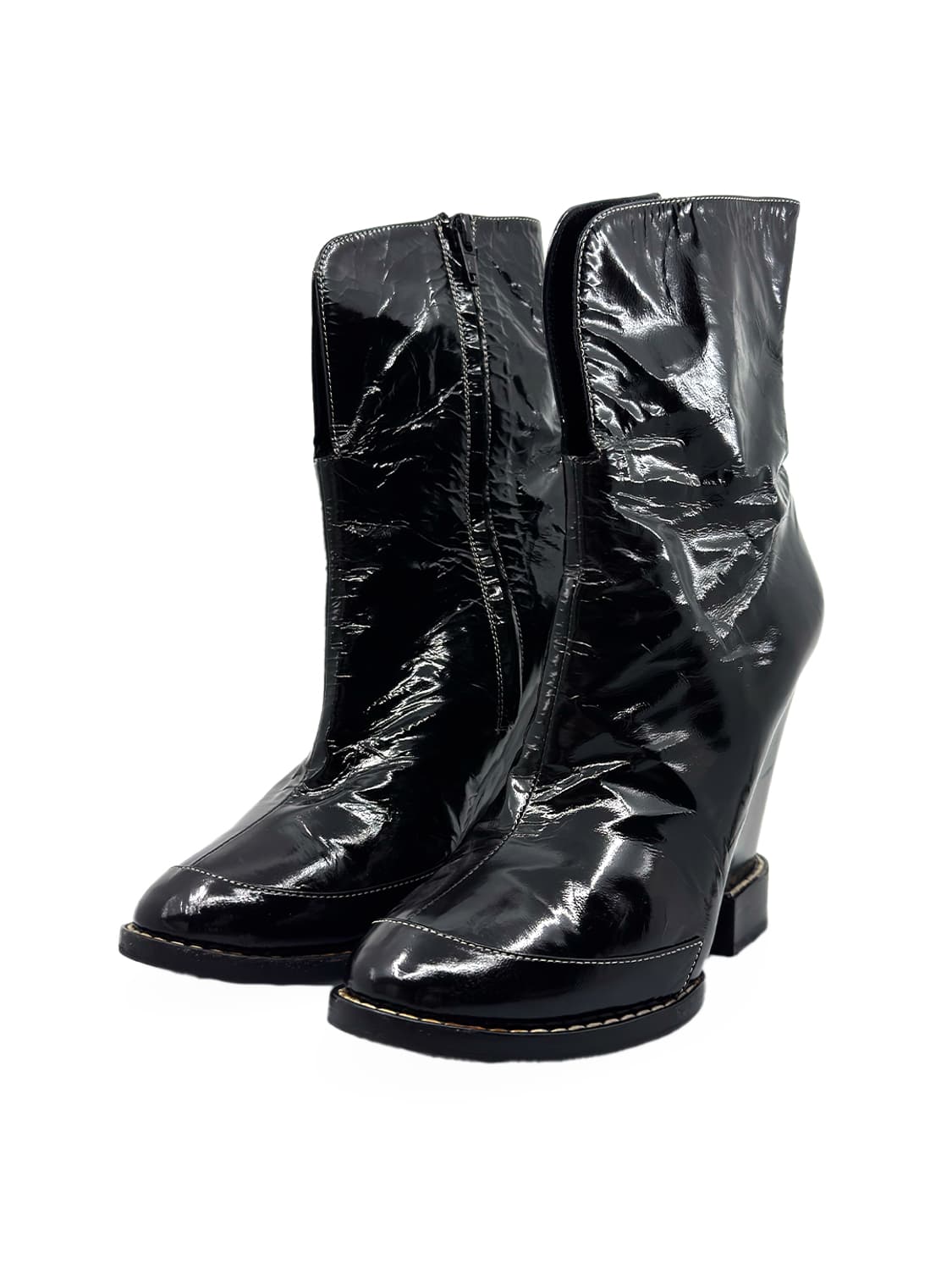 Chloe Patent Leather Wedge Boots/ 37 상품이미지1