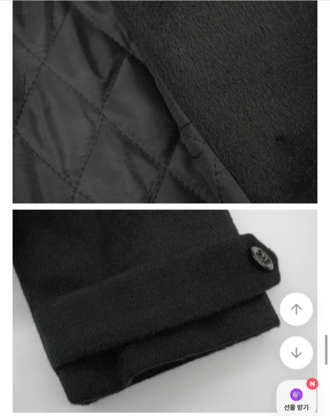 블랙 더블 카라 숏코트(블랙제품임!!) 상품이미지4