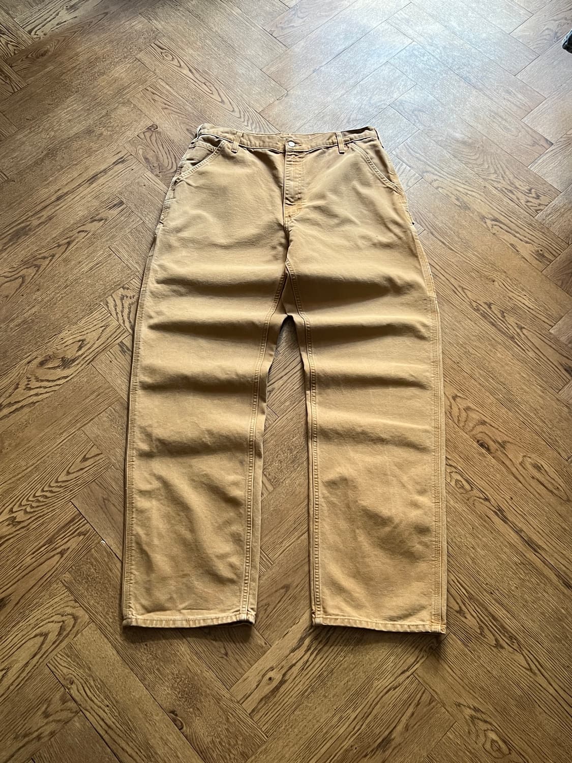 [36]칼하트 USA 브라운 싱글니 카펜터 워크 팬츠 상품이미지2