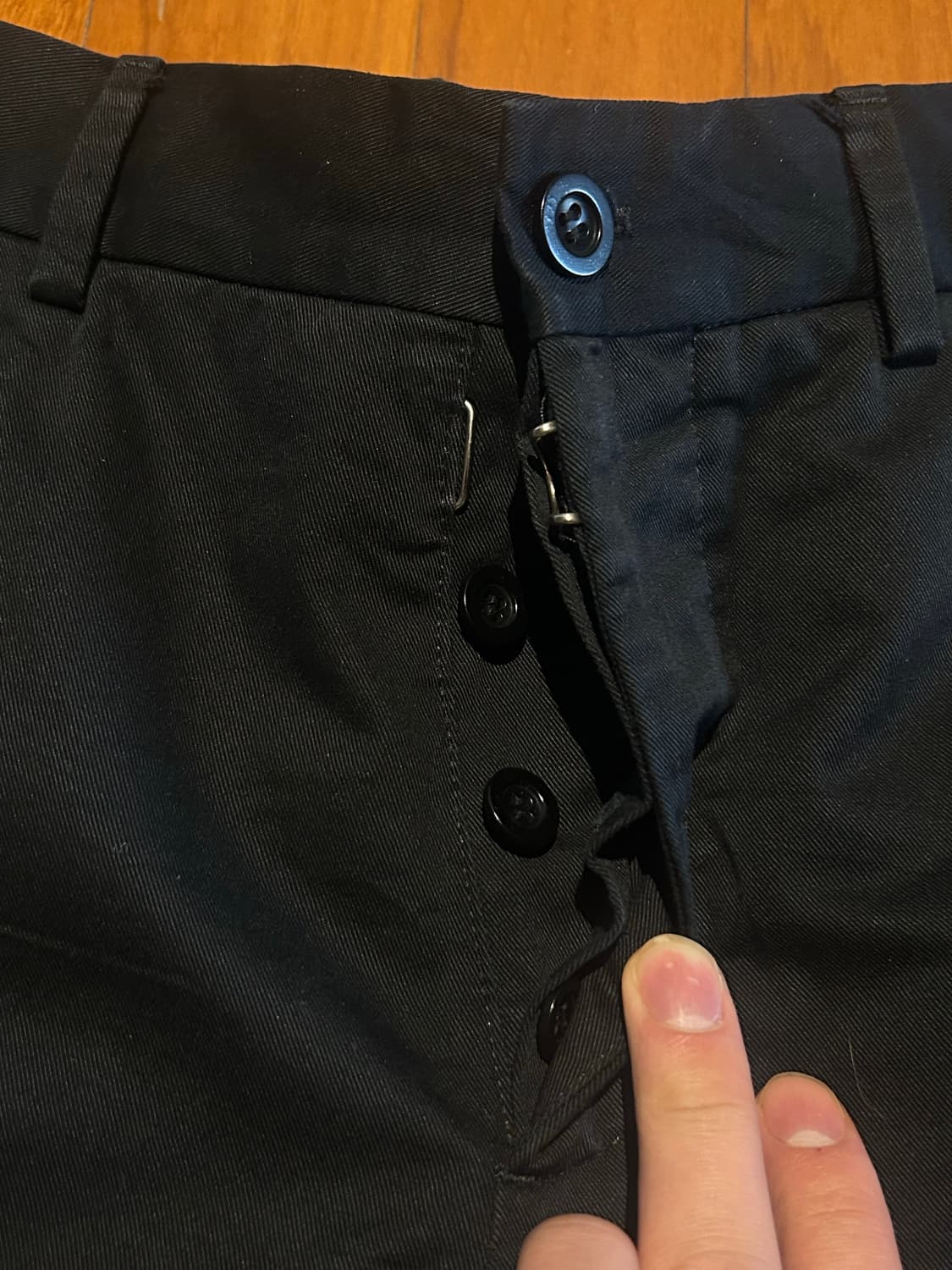 마르지엘라 18ss 백사틴 오피서 팬츠 블랙 상품이미지5