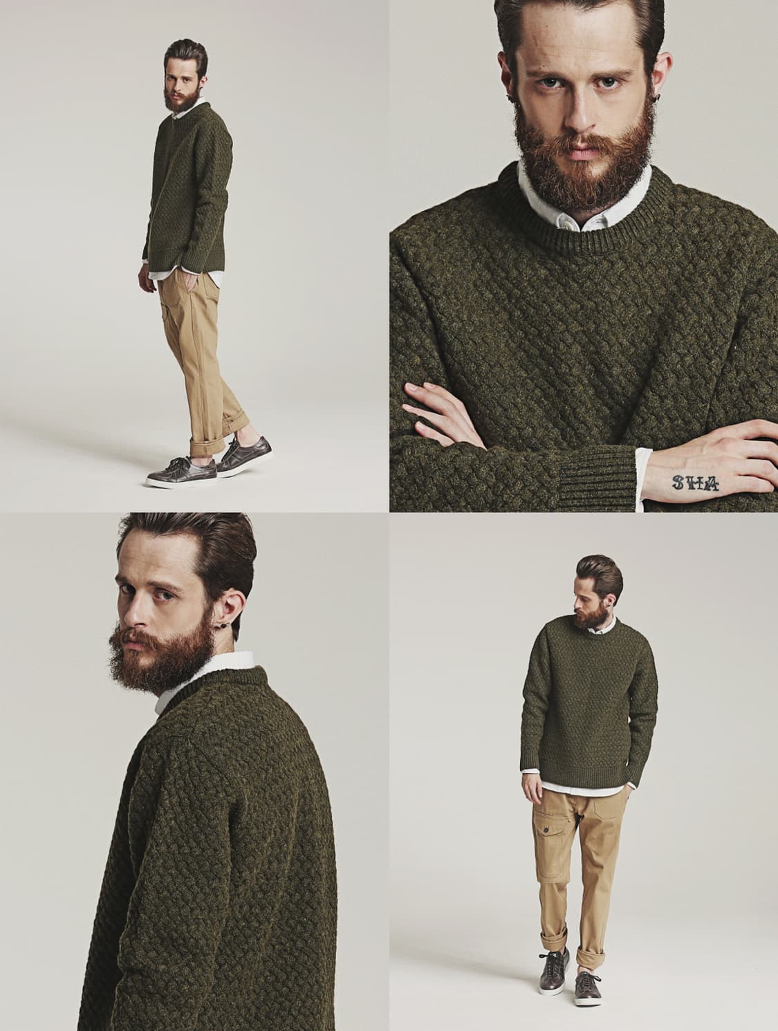 프리즘웍스 체인메일 니트/모스 그린 상품이미지8