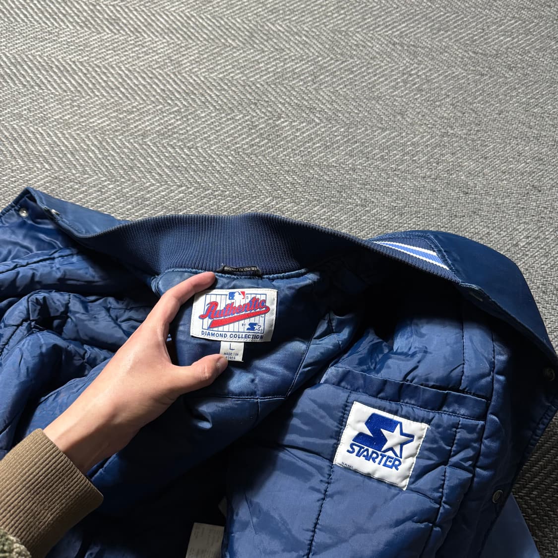 90s 스타터 MLB 에인절스 베이스볼 바시티 자켓 상품이미지5