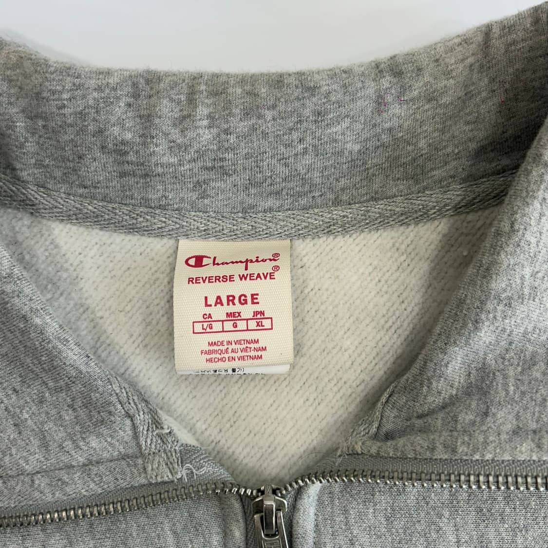 Champion 챔피온 스몰로고 그레이 반집업 맨투맨 상품이미지6