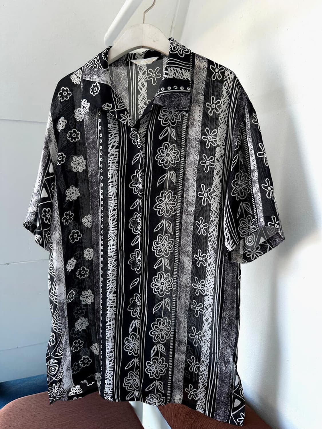 High count poly design H/S blouse shirt 상품이미지2