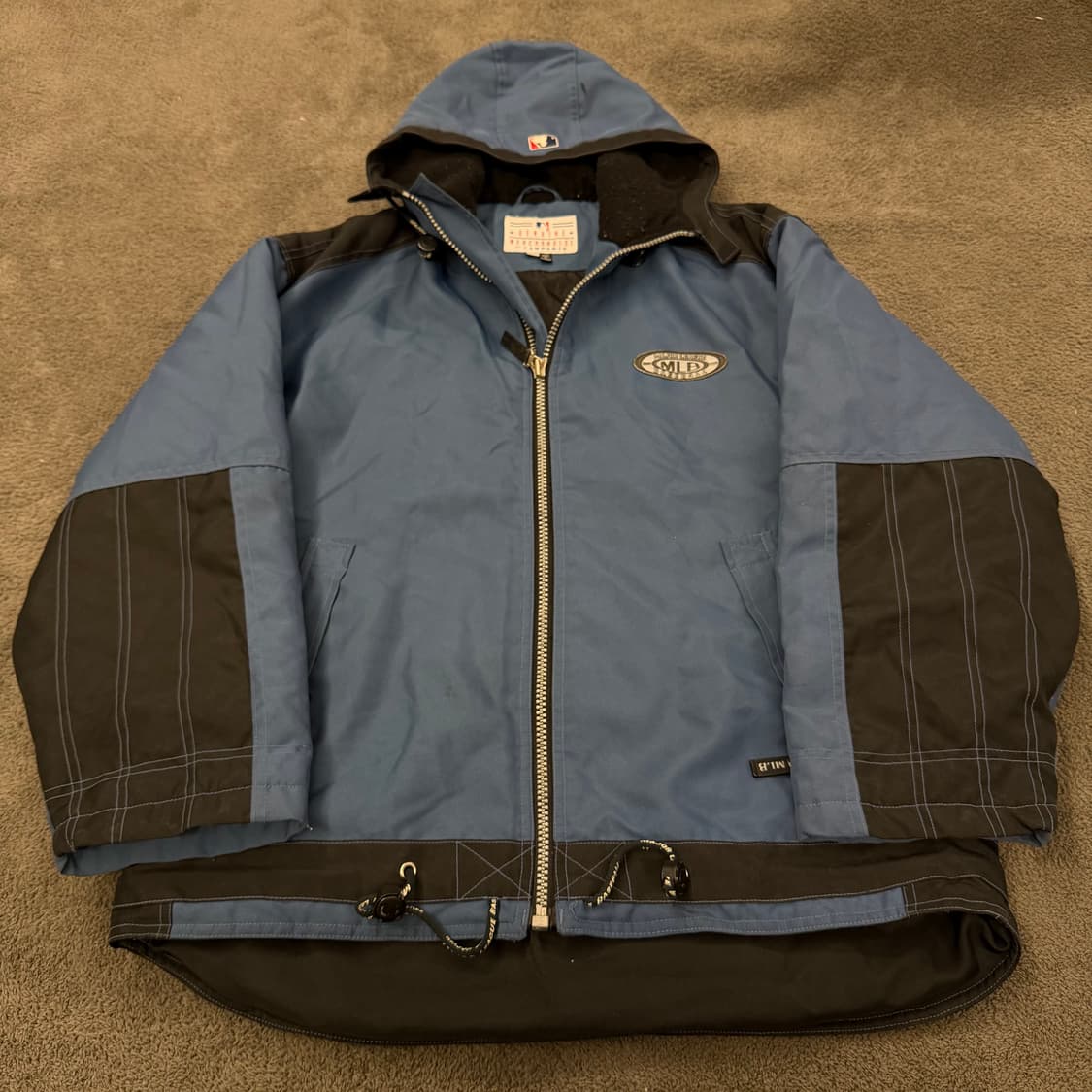 [정품/95] MLB 빈티지 컬러 블록 후드 점퍼 자켓 상품이미지3